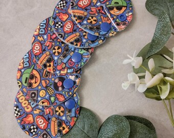 Cool Dude Tubie cover, G tube pads, J tube, GJ tube, Peg tube dressing pads, medical supplies, Button Buddies, Reusable, Washable
