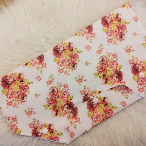 Pale floral catheter belly bag cover, medical bag covers, urology, urine bag,  catheter bag, drainage bag, handmade