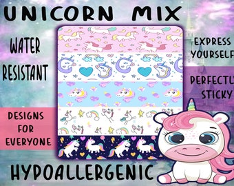 Unicorn Mix Tubie Tape, ng tube, nj tube, oxygen tube, hypafix, medical tape Tubie Tape