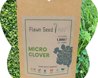 Flawn Seed Micro Clover Flowering Lawn Seed - Easy to Use, Kid, Pet, Pollinator & Eco-Friendly Grass Alternative