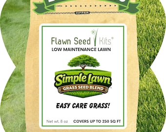Flawn Seed Kits: Simple Lawn Mow Less Fine Fescue Grass Seed, Shade & Drought Tolerant