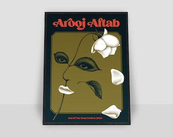 Arooj Aftab Screenprinted Gigposter