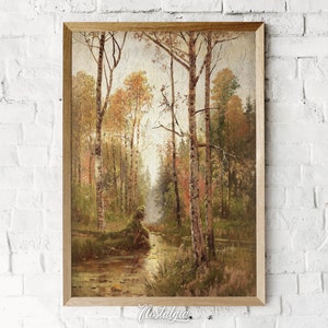 Forest Oil Painting | Landscape Print | Vintage Wall Art | PRINTABLE Digital Download | 328