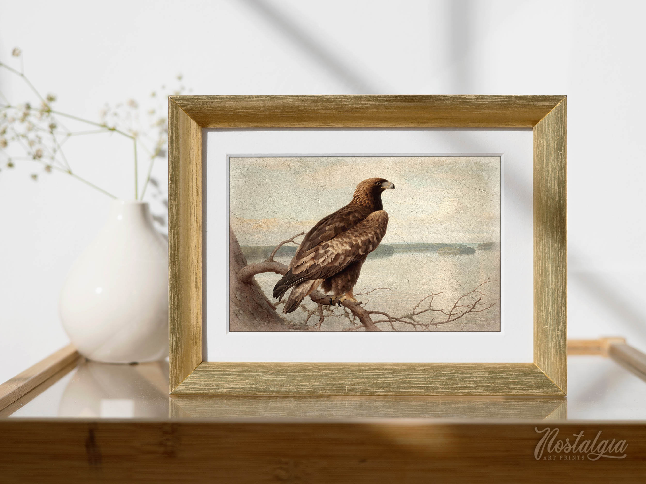 Eagle Oil Painting | Vintage Wall Art | Golden Eagle Print | PRINTABLE ...