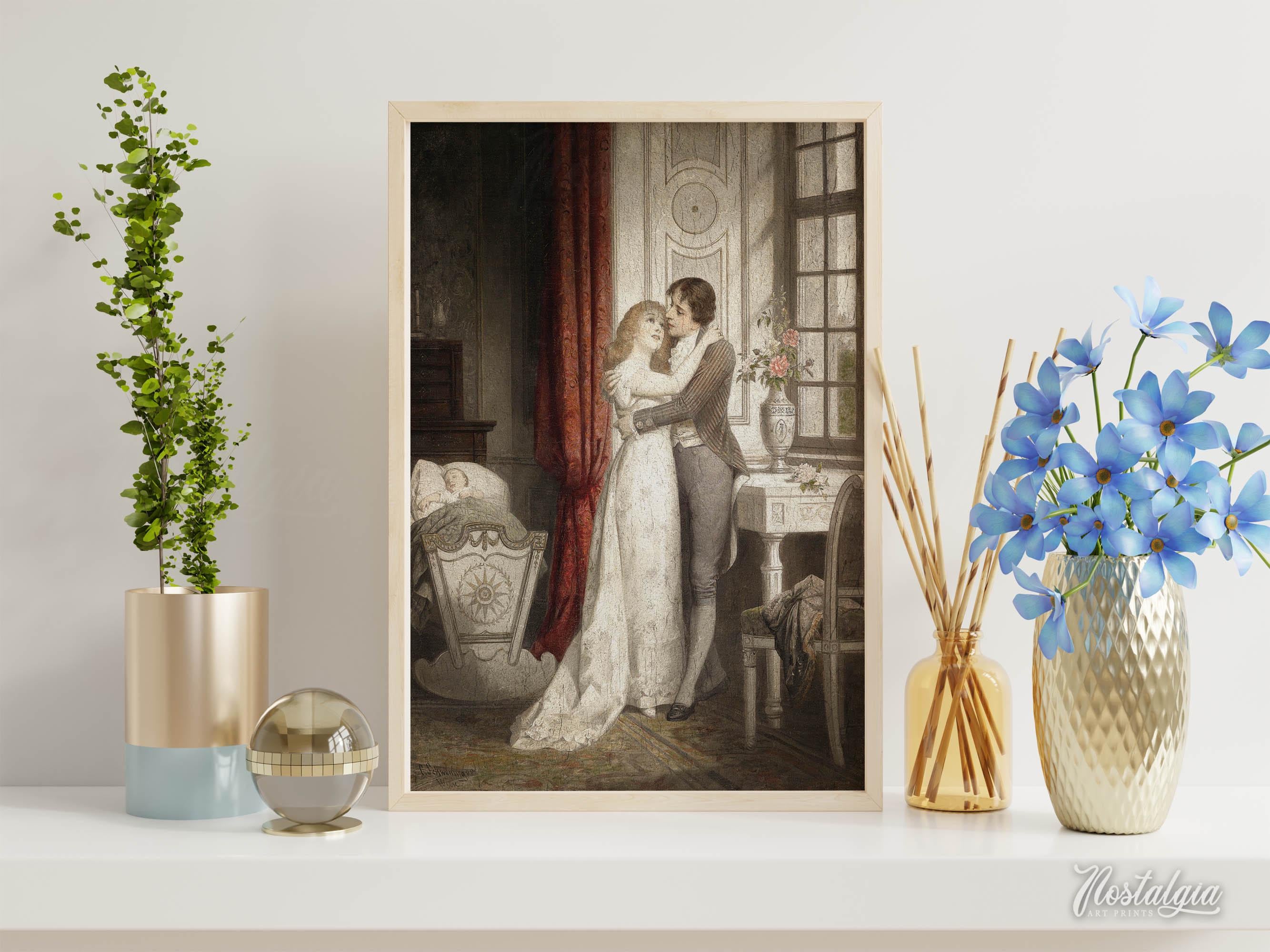 Romance Wall Decor | Family Art Print | Vintage Oil Painting ...