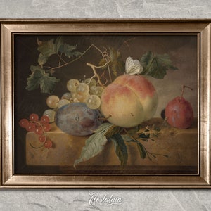 Vintage Still Life Painting | Antique Kitchen Print | Fruit Wall Decor | Printable Digital Download | 181