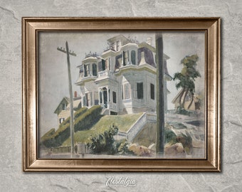 Vintage Architecture Painting | Antique Watercolor Print | Rustic Home Decor | PRINTABLE Digital Download | 188