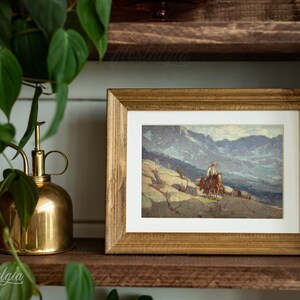 Cowboy Print | Vintage Western Art | Antique Wall Decor | Horse Rider ...