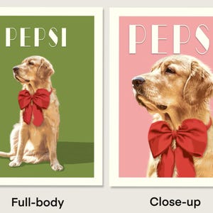 Personalized POSTER STYLE portrait of your pet | Printable digital file