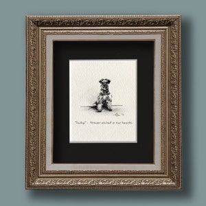 Kleine houtskool tekening van jouw huisdier Op maat gemaakt van foto digitaal met de hand getekend huisdier portretten zdjęcie 3