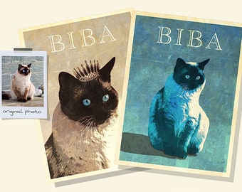 Custom Vintage Style Pet Portrait | Printable Digital File