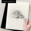Small charcoal drawing of your pet | Custom made from photo | Digitally hand-drawn pet portraits