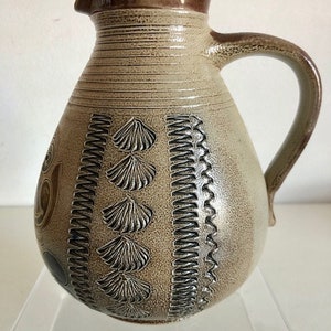 Handerbeit Salt Glazed Stoneware Pitcher Hand Made West Germany VGC