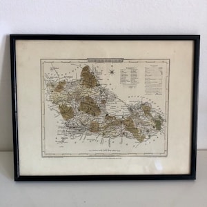 Antike Karte von Berkshire Original Radierung von Cole & Roper, veröffentlicht 1804