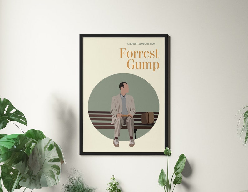 Forrest Gump Printable Wall Art Digital Download Minimalist Movie