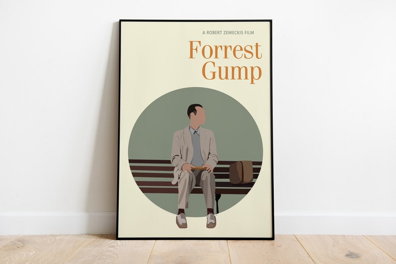 Forrest Gump Printable Wall Art Digital Download Minimalist Movie