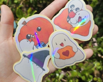 Sparkly Halloween Ghost Sticker Bundle