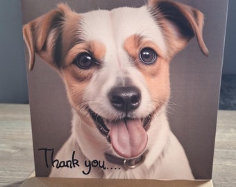 Jack Russell Terrier Thank You Greeting Card