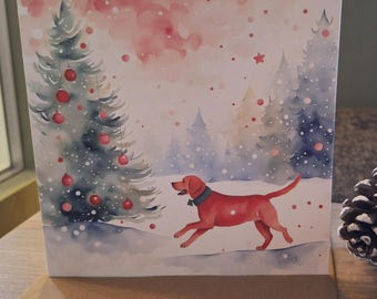 Fox Red Labrador Christmas Greeting Card
