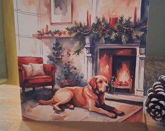 Fox Red Labrador Christmas Greeting Card