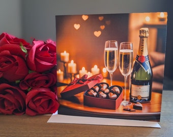 Valentines Day/Anniversary/Engagement Blank Greeting Card