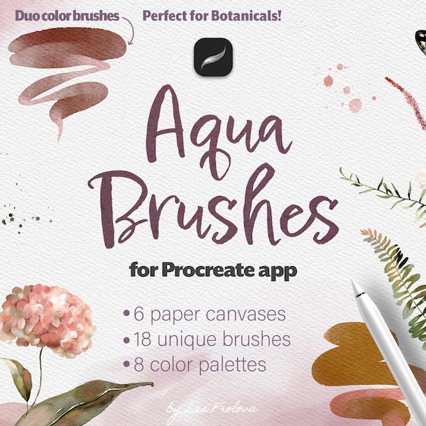 Watercolor Realistic Procreate Brushes Kit