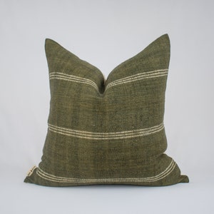 Simple yet Elegant Design of Throw Pillowcase Handmade from Olive Brown Indian Wool : OLIVER SAKHI