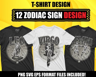 ZODIAC SIGN SVG, Zodiac Sign Clipart Bundle, Astrology signs Svg,Png,Eps Zodiac Sign for Cricut