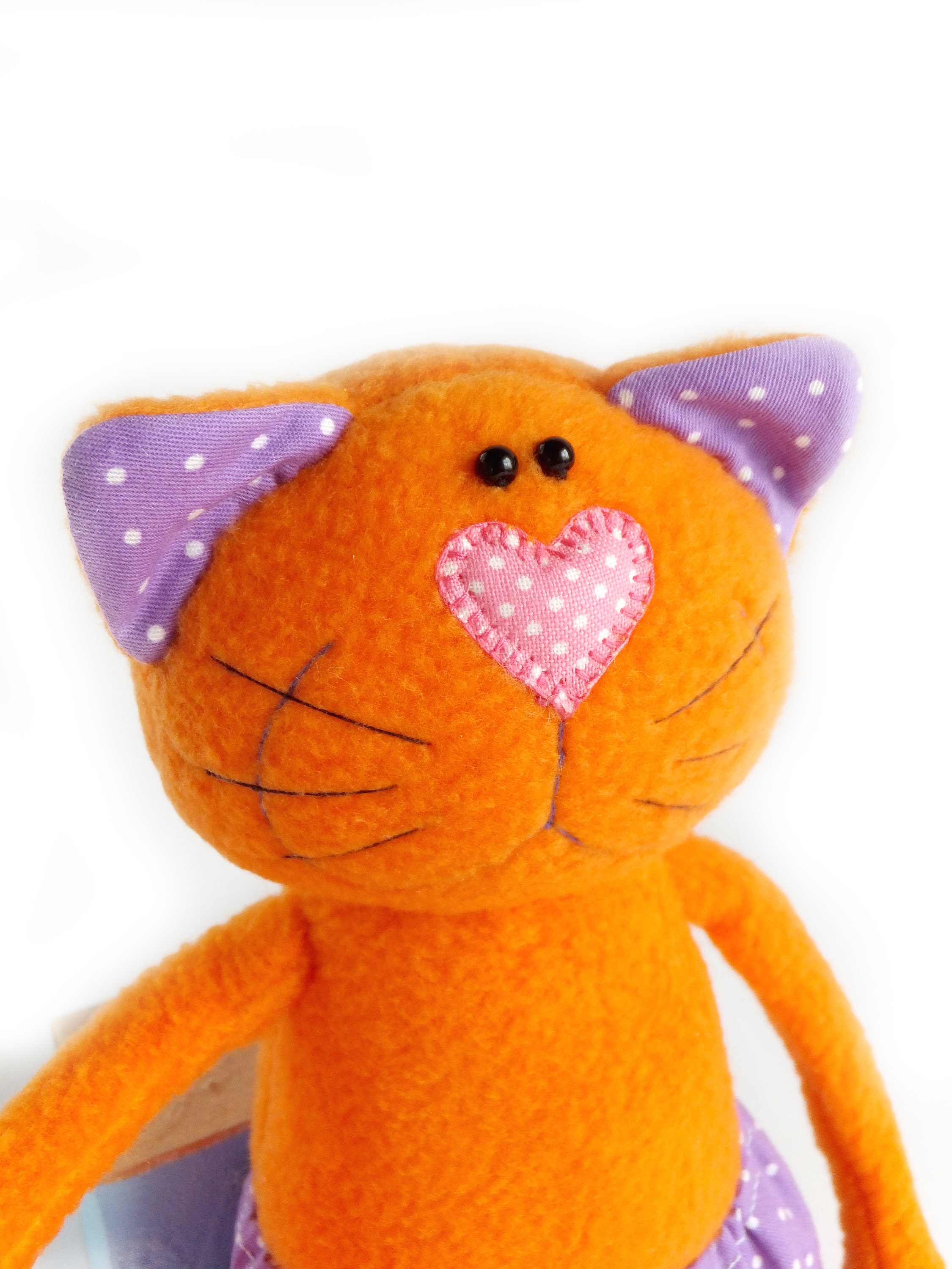 Stuffed Cat Doll Sewing Pattern Cat Plush Pattern PDF Soft Animal Doll