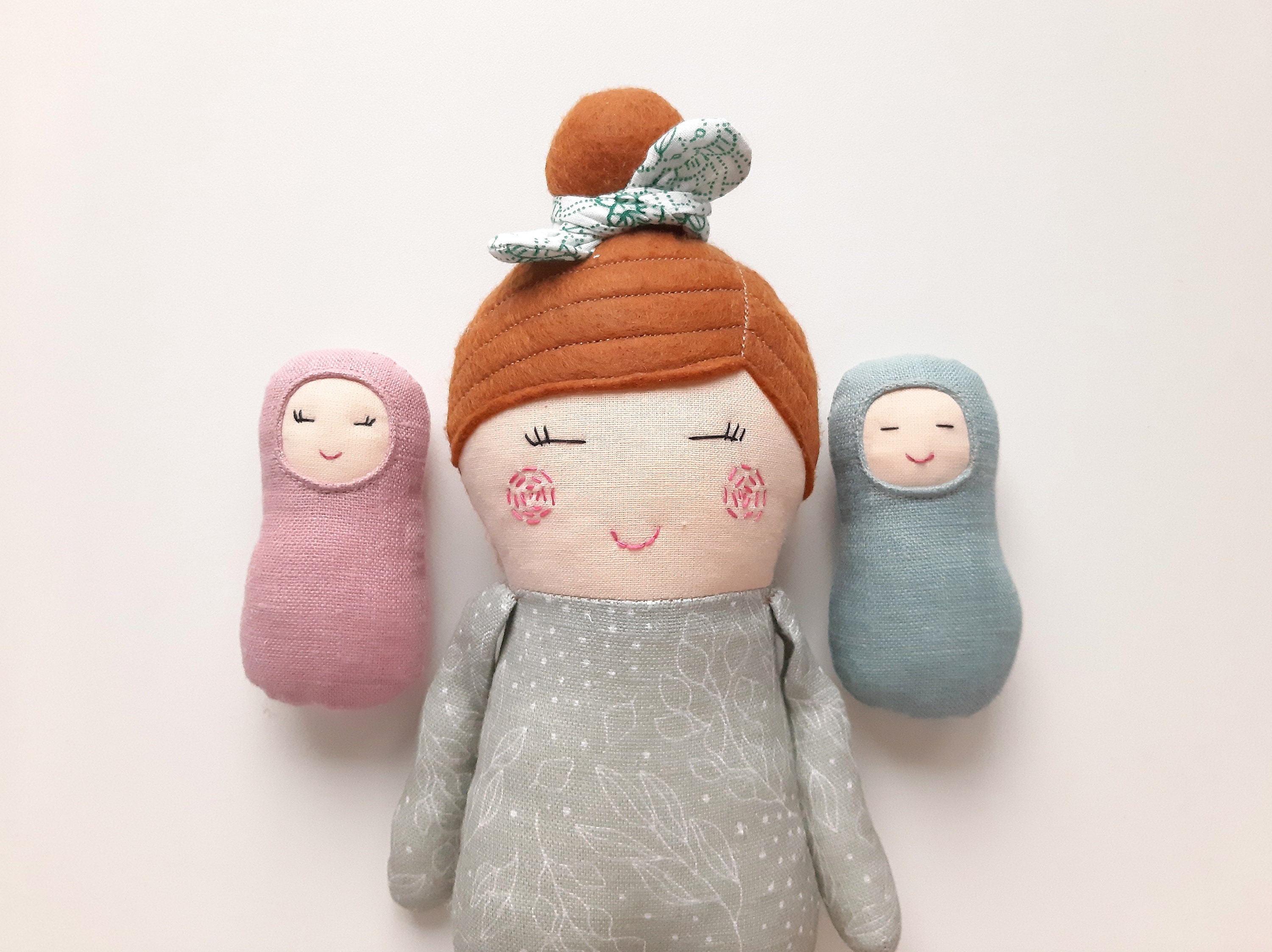 Mommy and Baby Doll SEWING PATTERN PDF Rag Doll Pattern Mom Doll With