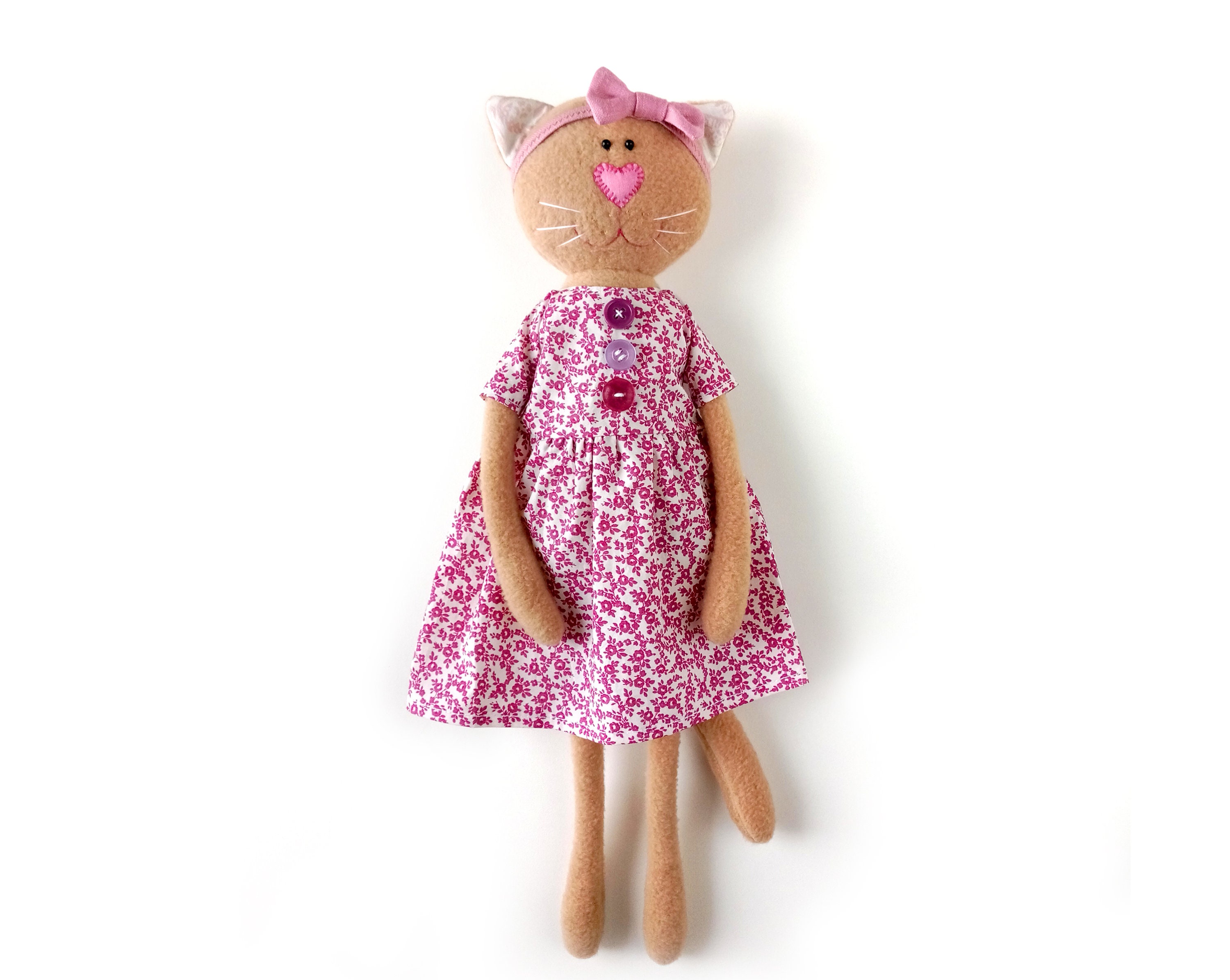Cat Doll Sewing Pattern Cat Doll Pattern Stuffed Animal Cat Etsy