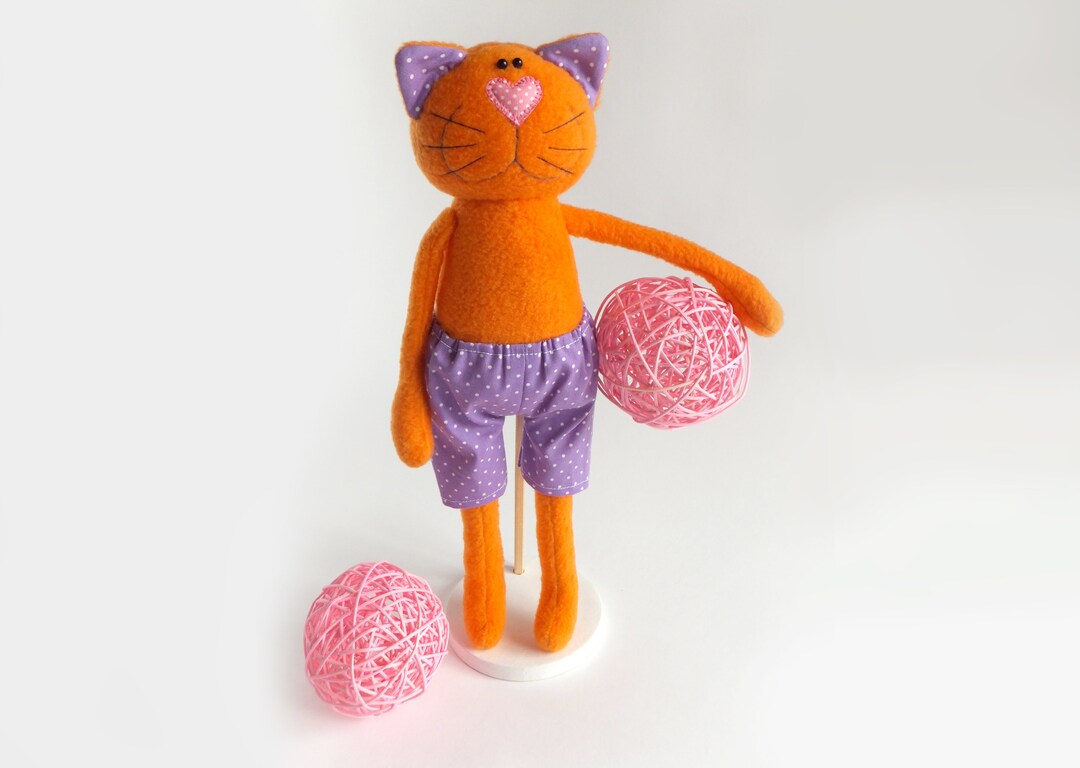 Stuffed Cat Doll Sewing Pattern Cat Plush Pattern PDF Soft Animal Doll ...