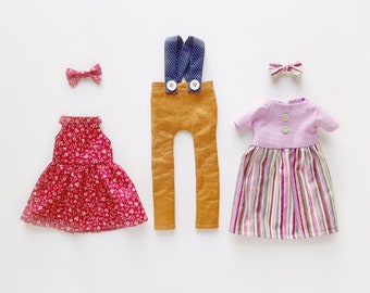 PDF PATTERN Doll Clothes for Stuffed Animal Fabric Doll Pattern Sewing Tutorial - Dress Up Rag Cloth Doll with Clothing