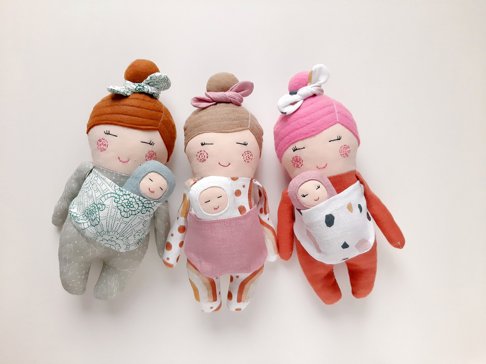 Mommy and Baby Doll SEWING PATTERN PDF Rag Doll Pattern Mom Doll With