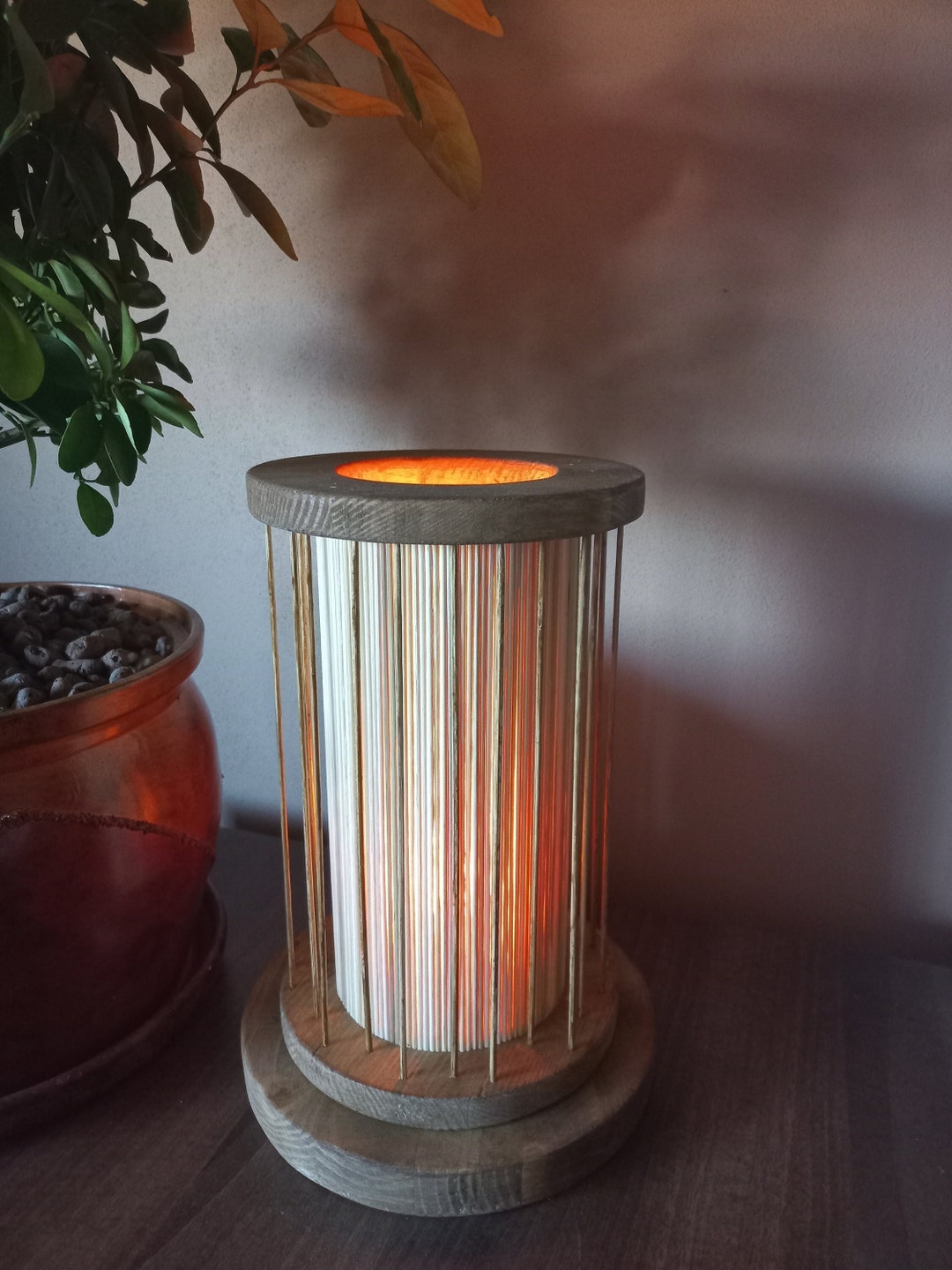 Handmade Wooden Table Lamp Desk Lamp Etsy