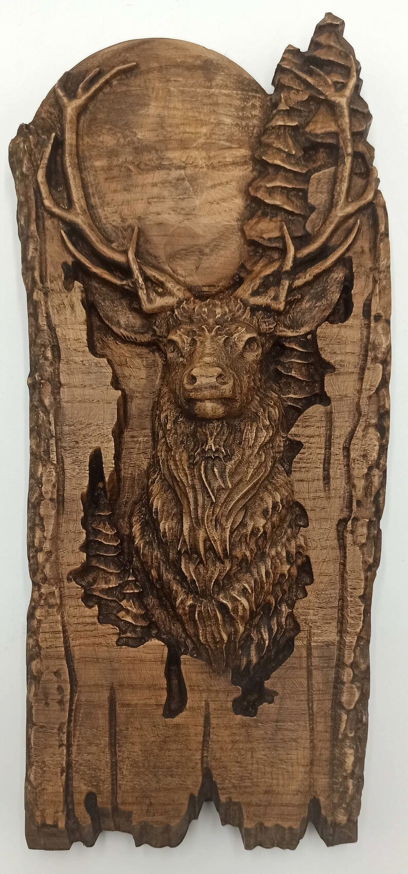 Wood Deer Wood Gift Wall Art Wildlife Wall Decor Deer Head Etsy