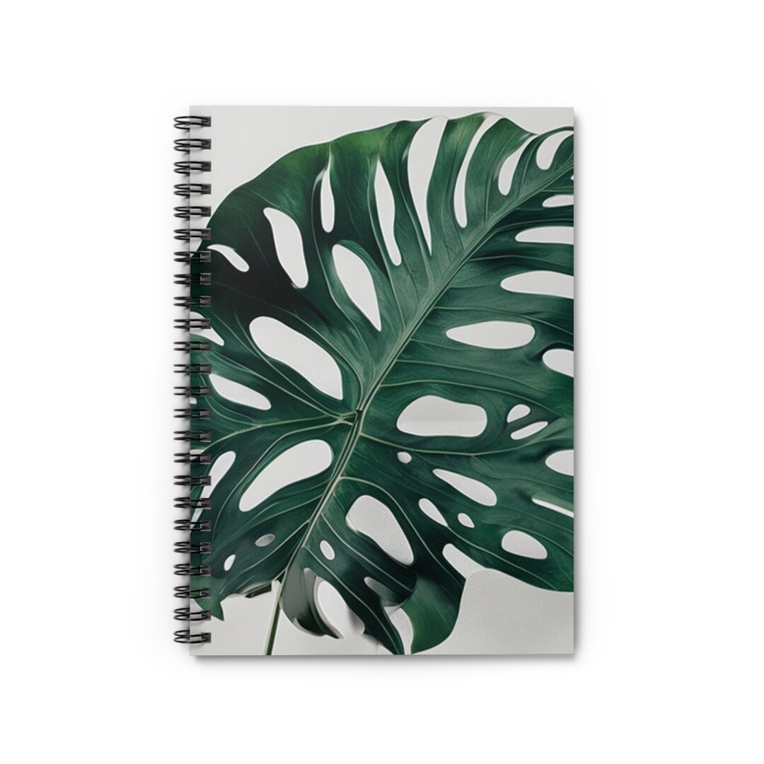 Spiral Monstera Notebook Ruled Line - Etsy