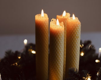 Advent beeswax candles 4 pack | 100% beeswax | Christmas decoration