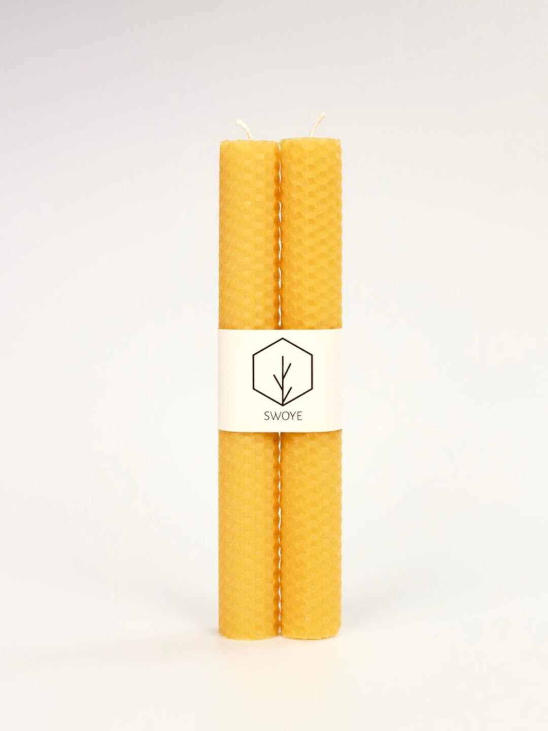 Table Beeswax 2 Pack Candles 100 Pure Natural Beeswax Hand Rolled Eco