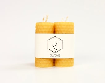Beeswax candles 4 pack | 100% beeswax | eco-friendly | natural candles | handmade gift | gift for her | honey candle | birthday gift set