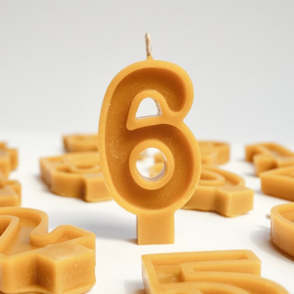 100% Beeswax Birthday Candles for Cakes | Eco Friendly Candles | Number Candles | Cake topper | Anniversary Candles | Party Candles