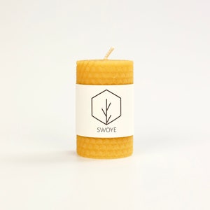 100% Pure Natural Beeswax Candles | Aesthetic Pillar Candles | Hand Rolled Candles Unscented Candles | Home Decoration | Sustainable Gift