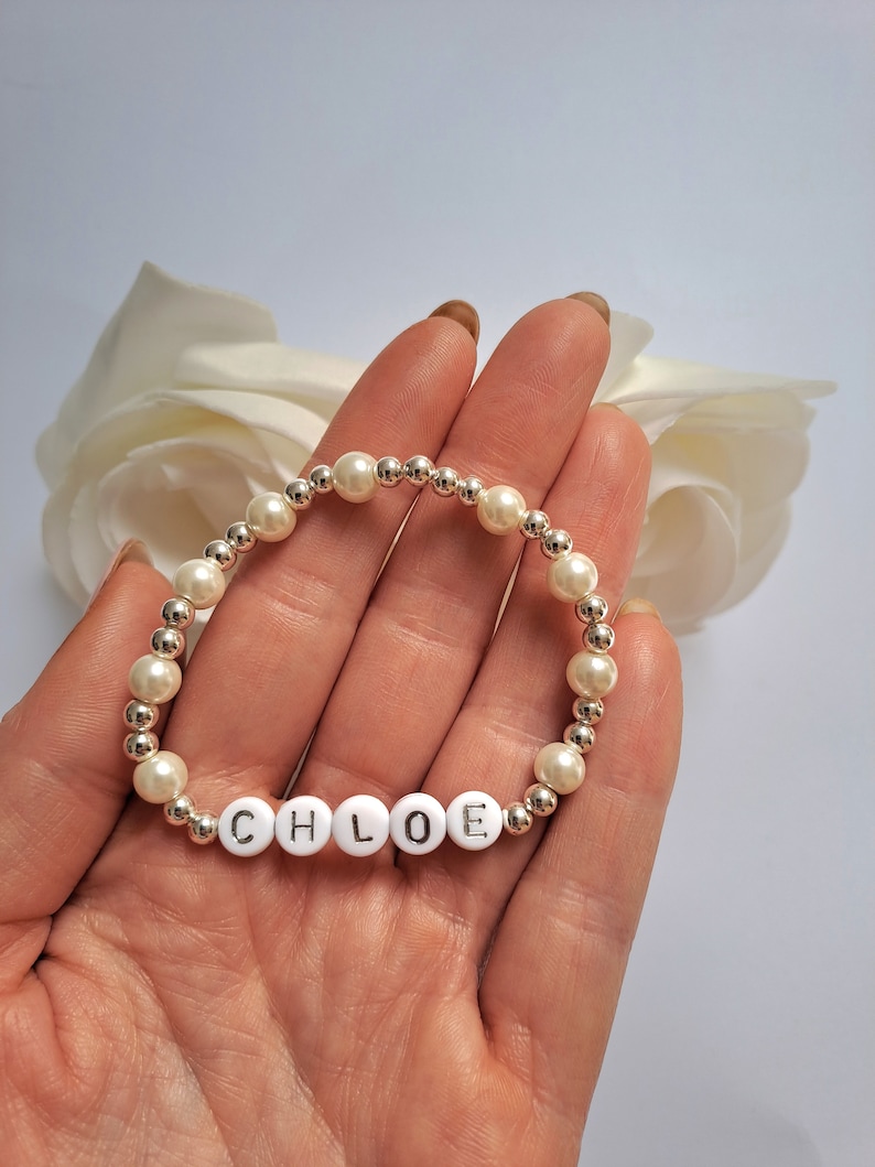 Personalised childrens bracelets, Boys personalised bracelet, Girls personalised bracelet, First Communion bracelet, Confirmation bracelet image 4