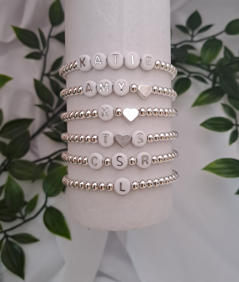 Personalised beaded bracelet, customised bracelet, name bracelet, word bracelet zdjęcie 3