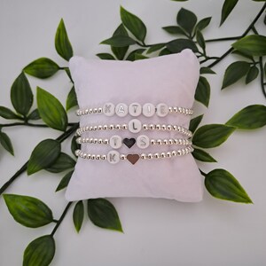 Bracelet de perles personnalisé, bracelet personnalisé, bracelet prénom, bracelet mot image 5