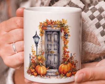 Autumn House Mug, coffee or tea cup, nature, gift idea