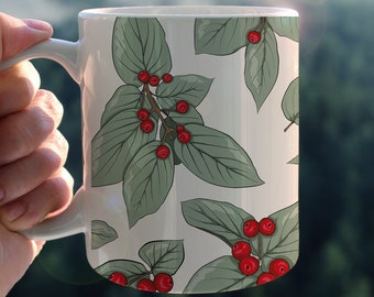 Mistletoe mug, winter mug, gift idea