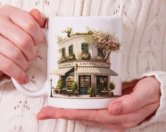 Mug Café Parisien, tasse à café ou thé, livre, idée cadeau