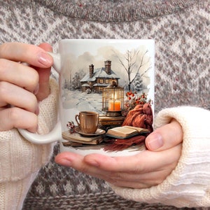 Mug Winter House , tasse à café ou thé, idée cadeau