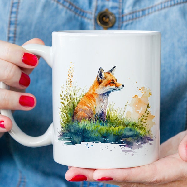 Mug Renard, tasse à thé ou café, animaux, idée cadeau